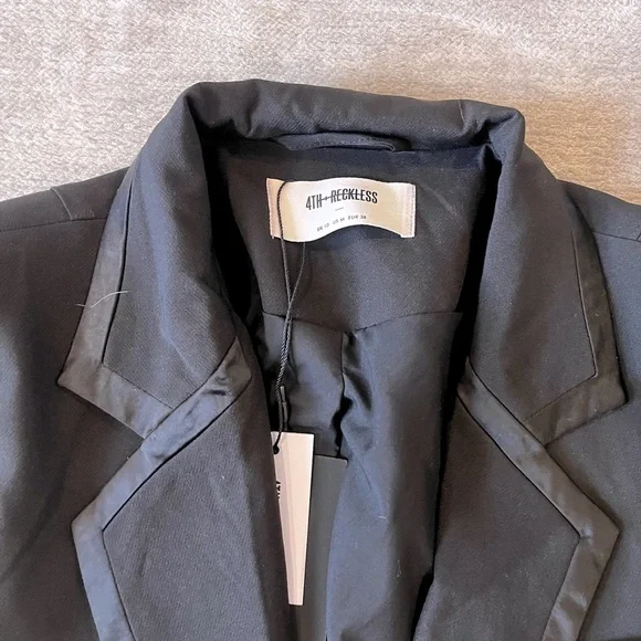 4th & Reckless - BELLA BLAZER in Black Office Siren Boardroom Chic - Picture 3 of 7